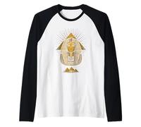 Re Tut Piramide Tutankhamon Antico Egitto Paesaggio Maglia con Maniche Raglan