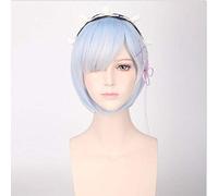 Re: Zero Iniziare la vita in un altro mondo Rem Ram Resistente al calore Copricapo sintetico Copricapo Cosplay Prop Halloween + Parrucca gratis Cap Rem (entrambi)