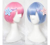 Re Zero kara Hajimeru Isekai Seikatsu Rem Ram Parrucca Cosplay Corta Deco Deco