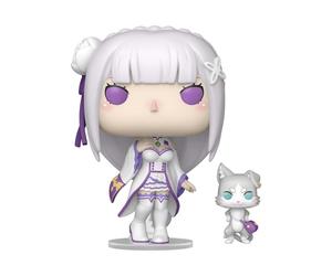 Re:zero Pop&buddy Animation Vinile Figures Emilia W/puck 9 Cm Funko