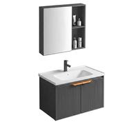 Rea - Aa18 Mario 60cm Set Di Mobili Da Bagno Con Lavabo Grey, Completo Ed Elegante - 47X50X61cm