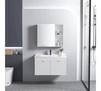 Rea Aa18 Mario 60Cm Set Di Mobili Da Bagno Con Lavabo White, Completo Ed Elegante - 47X50X61Cm