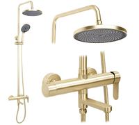 Rea Arcos set doccia a parete con soffione oro REA-P8716