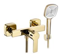 Rea ARGUS GOLD RUBINETTO DOCCIA Miscelatore bagno in ottone monocomando caldo e freddo regolabile (oro)