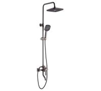 Rea Argus set doccia a parete con soffione grafite REA-P6535