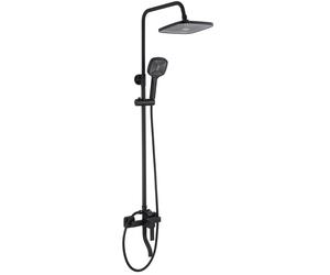 Rea Argus set per vasca e doccia a parete con soffione nero REA-P2389