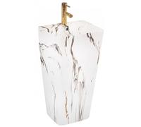 Rea Aris lavabo 44x37.5 cm rettangolare freestanding grigio/pietra REA-U6906