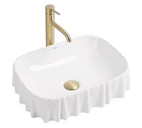 Rea Atria lavabo 48x37 cm rettangolare da appoggio bianco REA-U3503