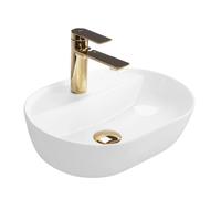 Rea Aura lavabo 42x30 cm ovale da appoggio bianco REA-U6617
