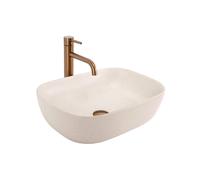 Rea Belinda lavabo 46.5x33 cm rettangolare da appoggio marrone/beige REA-U4000