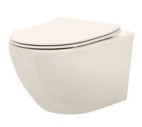 Rea Carlo Mini vaso wc con copriwater a discesa lenta sospeso senza brida nero lucida REA-C5500