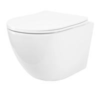 Rea Carlo Mini vaso wc sospeso senza brida con scarico a vortice bianco lucida REAC1260