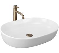 Rea Cleo lavabo 60.5x41 cm ovale da appoggio bianco REA-U9653