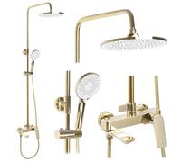 Rea Colonna doccia AVALON GOLD Sistema Doccia in Ottone per Bagno (Oro)
