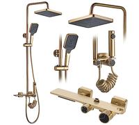 Rea Helix set doccia a parete con soffione oro REA-P6621