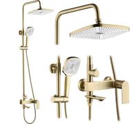 Rea Storm set per vasca e doccia a parete con soffione oro REA-P9536