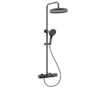 Rea Cris set doccia a parete con soffione grafite REA-P0358