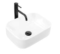 Rea Demi lavabo 40.5x31 cm rettangolare da appoggio bianco REA-U5064