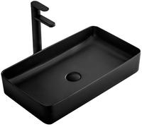 Rea Denis lavabo 61.5x35 cm rettangolare da appoggio nero REA-U3690