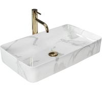 Rea Denis lavabo 61.5x35 cm rettangolare da appoggio REA-U5896