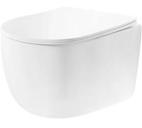 Rea Eddy vaso wc con copriwater a discesa lenta sospeso senza brida bianco lucida REA-C6560