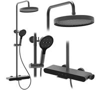 Rea Farel set doccia a parete con soffione grafite REA-P0352
