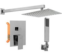 Rea FENIX SET DOCCIA INCASSO CROMATO + BOX Sistema Doccia in Ottone per Bagno (Cromo)