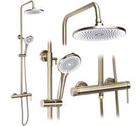 Rea Foss set doccia a parete con soffione oro REA-P3913