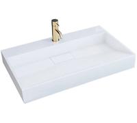 Rea Goya lavabo 70x46 cm rettangolare a parete-da appoggio bianco REA-U8902