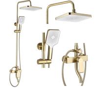 Rea HASS Gold Colonna Doccia in Ottone Sistema Doccia per Bagno (Oro)