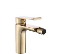 Rea - Hass Gold Rubinetto Bidet Miscelatore Monocomando In Ottone Per Wc Bagno (Oro Chiaro) 15 X 4,5 X 14,5 cm