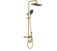 Rea Helix set doccia a parete con soffione oro REA-P6619