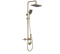 Rea Helix set doccia a parete con soffione oro REA-P6621