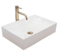 Rea Inga lavabo 51x34.5 cm rettangolare da appoggio bianco REA-U1022