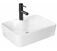 Rea Kelly lavabo 49x38 cm rettangolare da appoggio bianco REA-U6524