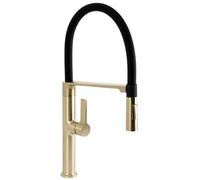 Rea Lago rubinetto da cucina verticale nero-oro/oro antico REA-B9336