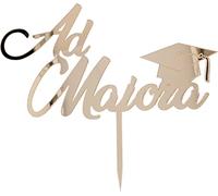 rea Laurea Cake Topper in PLEXGLASS Oro CM.9x15