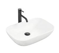 Rea Claudia lavabo 51x34 cm ovale da appoggio bianco REA-U6644