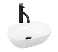 Rea Sanitär Lavabo da appoggio AMELIA MINI ovale Ceramica 26 x 38 x 12 cm Bianco