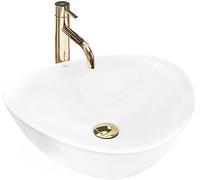 Rea Andrea lavabo 47x43 cm ovale da appoggio bianco REA-U6333
