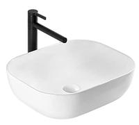 Rea Belinda Slim lavabo 46.5x33.5 cm rettangolare da appoggio bianco REA-U6521