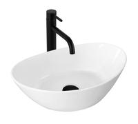 Rea Kate lavabo 45x27 cm ovale da appoggio bianco REA-U6802
