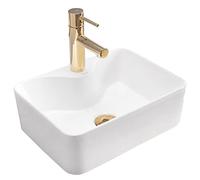 Rea Kelly lavabo 41x31 cm rettangolare da appoggio bianco REA-U8196
