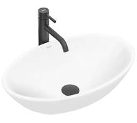 Rea Sanitär Lavabo da appoggio Pamela ovale in ceramica 53x33 cm bianco