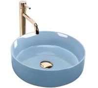 Lavabo Da Appoggio Rea Sami L.blue Shiny