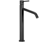 Rea LEVEL NERO RUBINETTO LAVABO ALTO Miscelatore da bagno in ottone Miscelatore monocomando caldo e freddo regolabile (Nero)