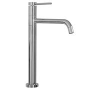 Rea LUGANO SLIM CROMO RUBINETTO LAVABO ALTO Miscelatore monocomando da bagno in ottone Rubinetto lavamani regolabile caldo e freddo (Cromo)
