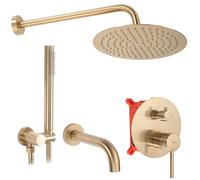 Rea Lungo set per vasca e doccia da incasso oro REA-P6609