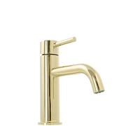 Rea LUNGO L.GOLD RUBINETTO LAVABO BASSO Miscelatore monocomando da bagno in ottone Rubinetto lavamani regolabile caldo e freddo (Oro)