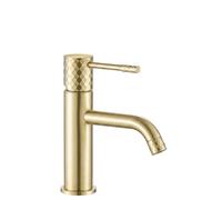 Rea Lungo rubinetto per lavabo verticale oro REA-B9843